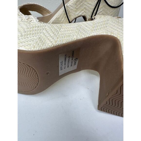 New Pop Women's Applaud Heeled Sandals Natural Size 9 M - Picture 7 of 11